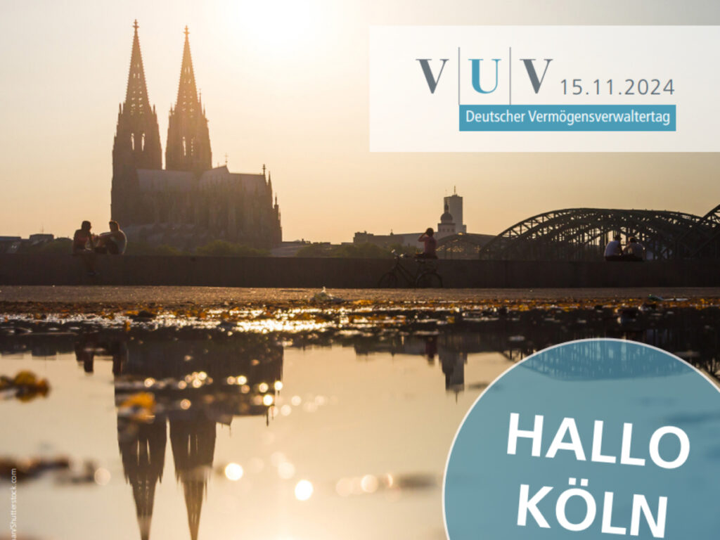 Fachtagung Köln – Deutscher Vermögensverwaltertag 2024 mit Kölner Dom und Hohenzollernbrücke, organisiert von Eventagentur Köln.